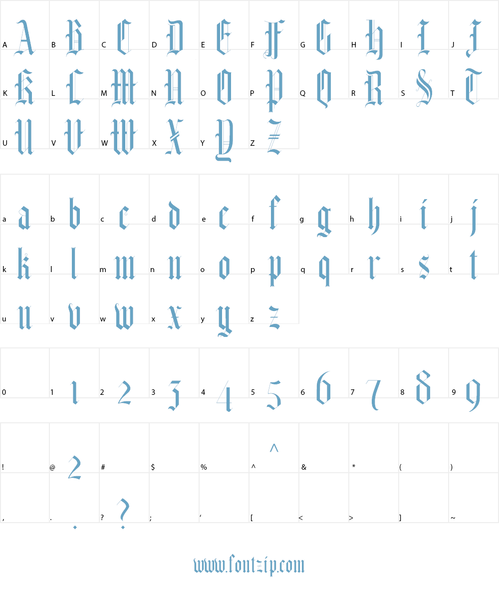 Helmswald Post Font Character